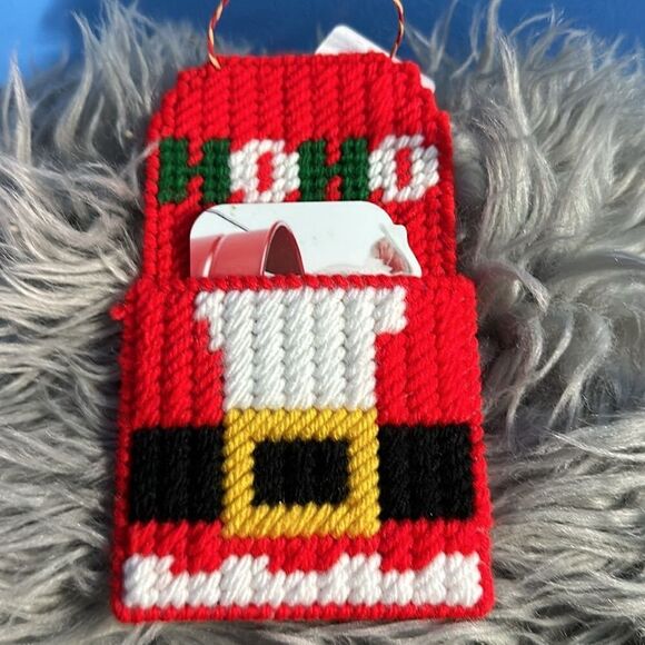 Santa Gift Card Holder Ornament – Ho Ho Ho Christmas, Handmade Holiday Gift - Picture 2 of 2